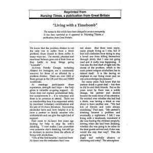 Al Anon Family Groups Reprints - Living with a timebomb