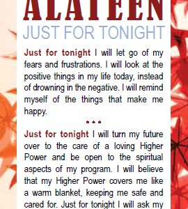 Just For Tonight Alateen (bookmark)