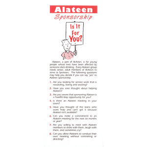 (S-27) Alateen Sponsorship, Is it for you